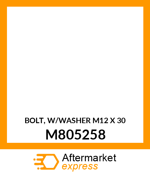 BOLT, W/WASHER M12 X 30 M805258