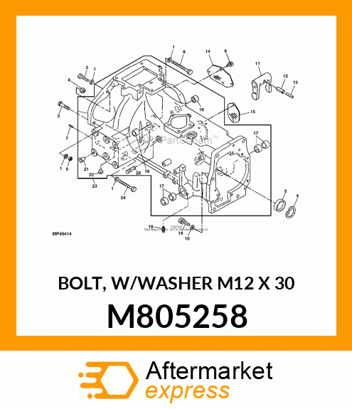 BOLT, W/WASHER M12 X 30 M805258