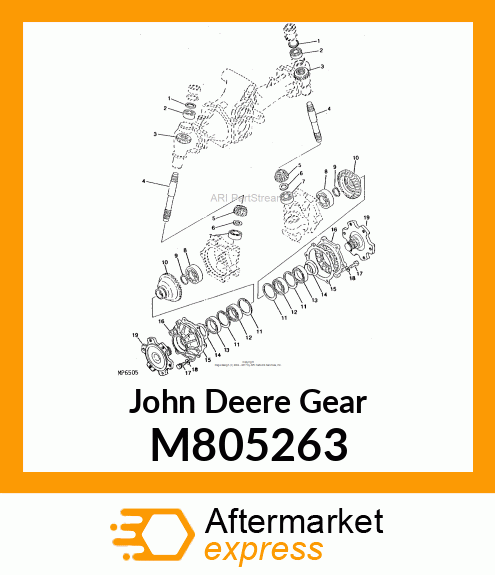 GEAR, GEAR, 2ND SHAFT M805263