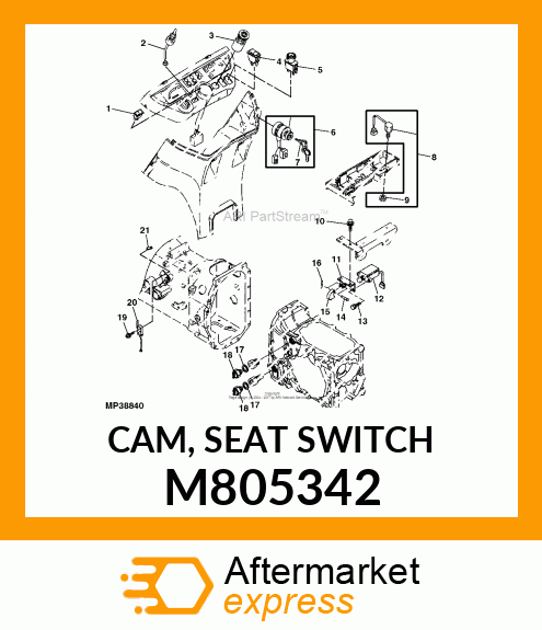 CAM, SEAT SWITCH M805342