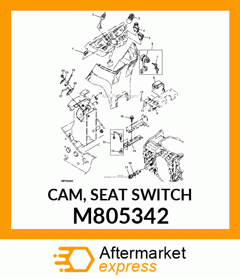 CAM, SEAT SWITCH M805342