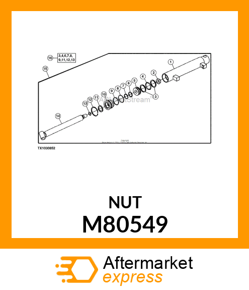 1.00 UNF LOCKNUT M80549