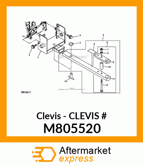 Clevis - CLEVIS # M805520