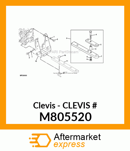 Clevis - CLEVIS # M805520