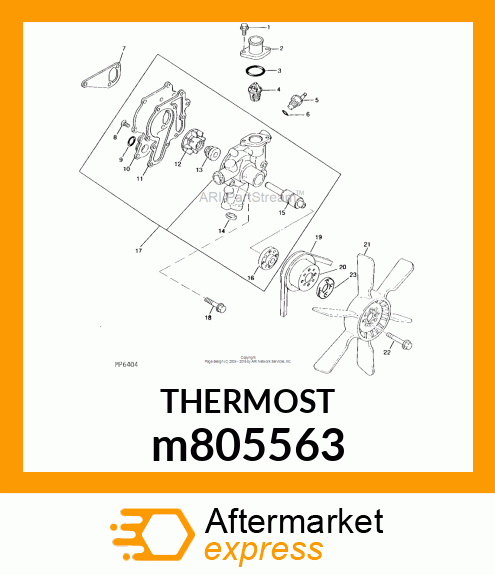 THERMOSTAT,(82 DEG.C)(180 DEG.F) m805563