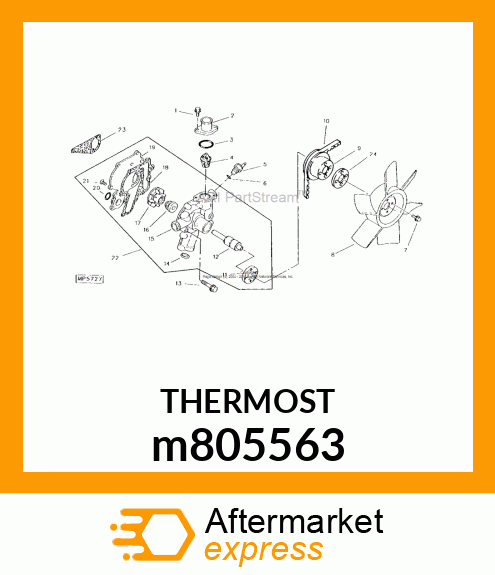 THERMOSTAT,(82 DEG.C)(180 DEG.F) m805563