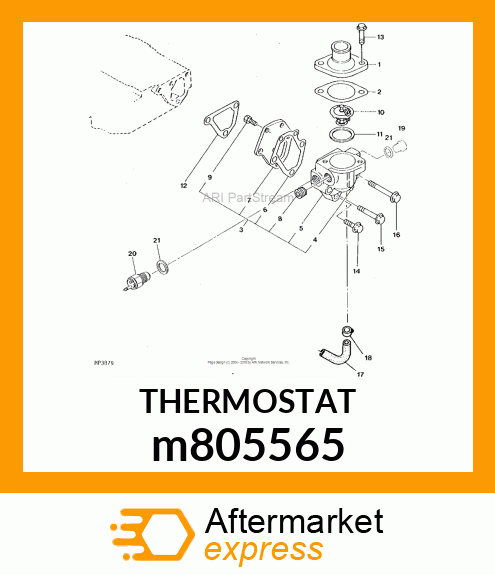 THERMOSTAT,(82 DEG. C.)(180 DEG. F) m805565