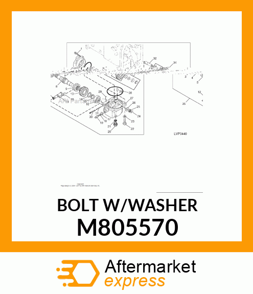 BOLT, BOLT W/WASHER 8 X 30 M805570