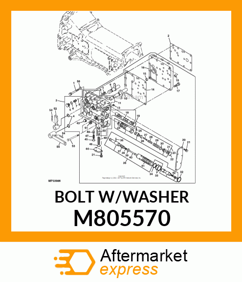BOLT, BOLT W/WASHER 8 X 30 M805570