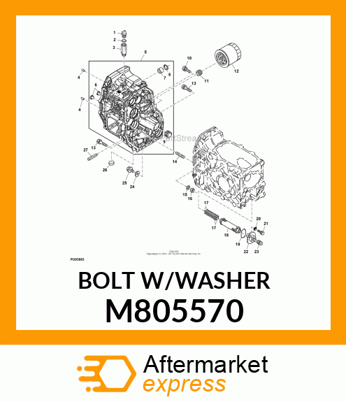 BOLT, BOLT W/WASHER 8 X 30 M805570