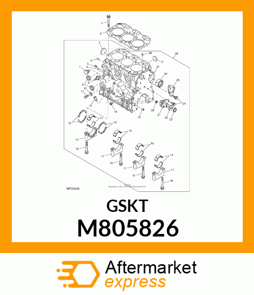 GASKET, CYLINDER HEAD M805826