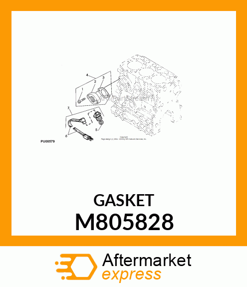 GASKET, GASKET, BLOCK HEATER M805828