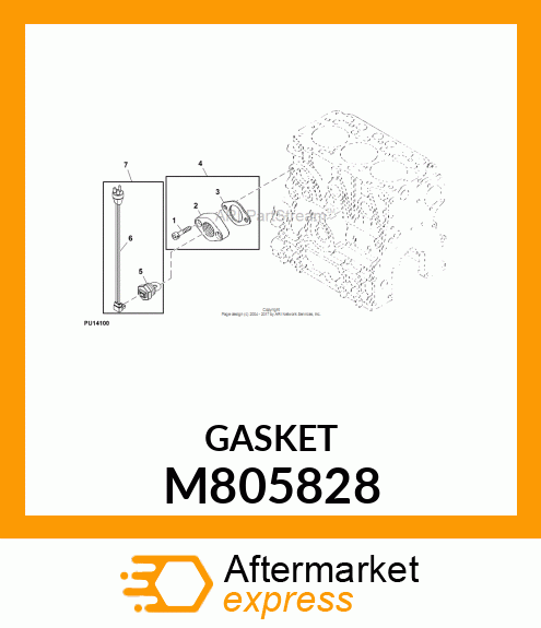 GASKET, GASKET, BLOCK HEATER M805828