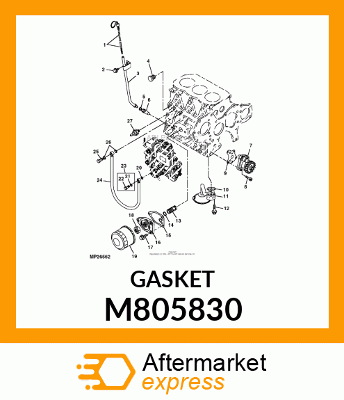 GASKET, FILTER BRACKET M805830