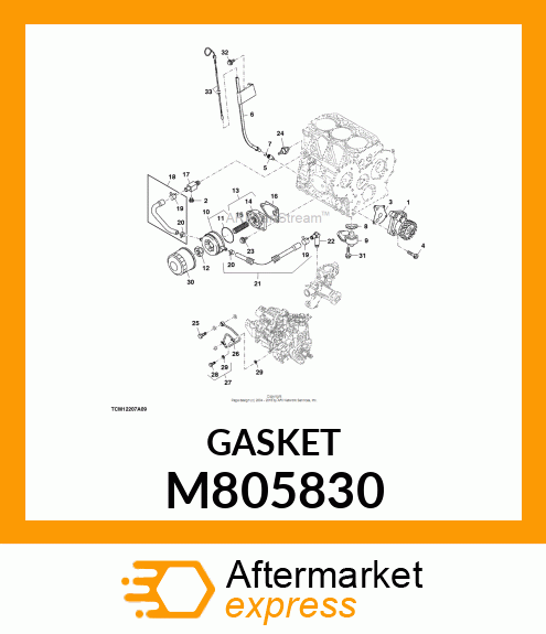 GASKET, FILTER BRACKET M805830