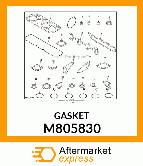 GASKET, FILTER BRACKET M805830