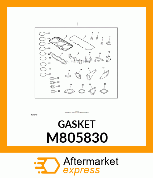 GASKET, FILTER BRACKET M805830