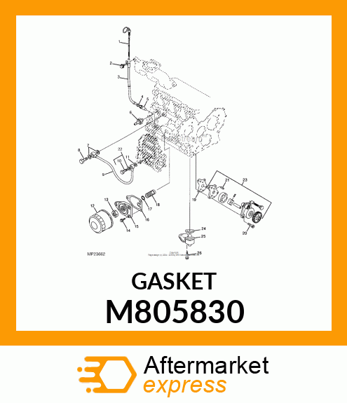 GASKET, FILTER BRACKET M805830