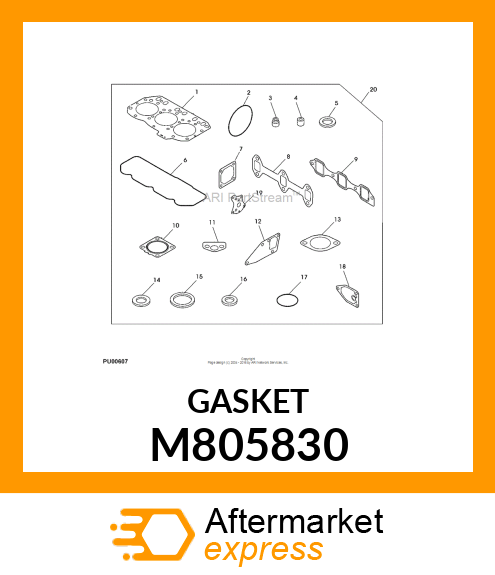 GASKET, FILTER BRACKET M805830