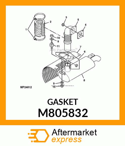 GASKET, GASKET, MUFFLER M805832