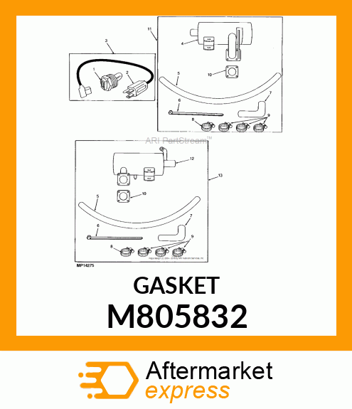 GASKET, GASKET, MUFFLER M805832