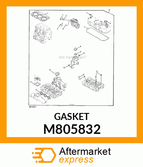 GASKET, GASKET, MUFFLER M805832