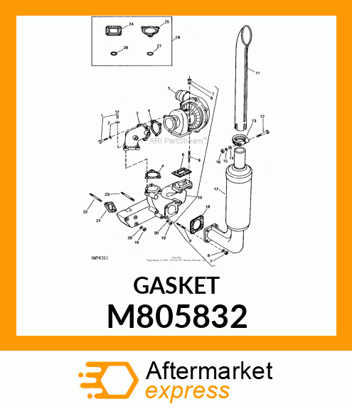 GASKET, GASKET, MUFFLER M805832