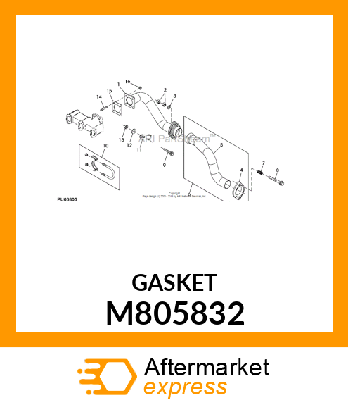 GASKET, GASKET, MUFFLER M805832