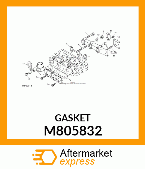 GASKET, GASKET, MUFFLER M805832