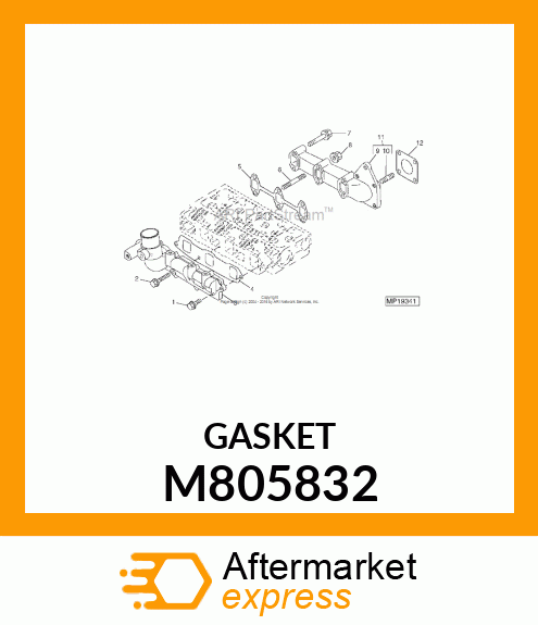 GASKET, GASKET, MUFFLER M805832