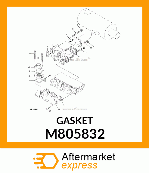 GASKET, GASKET, MUFFLER M805832