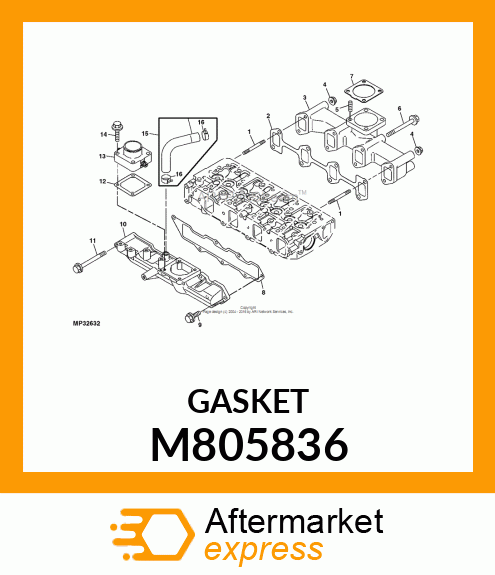 GASKET, GASKET, AIR HEATER M805836