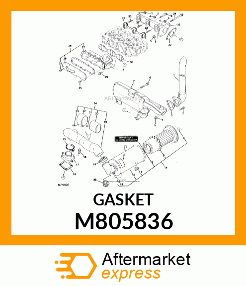 GASKET, GASKET, AIR HEATER M805836