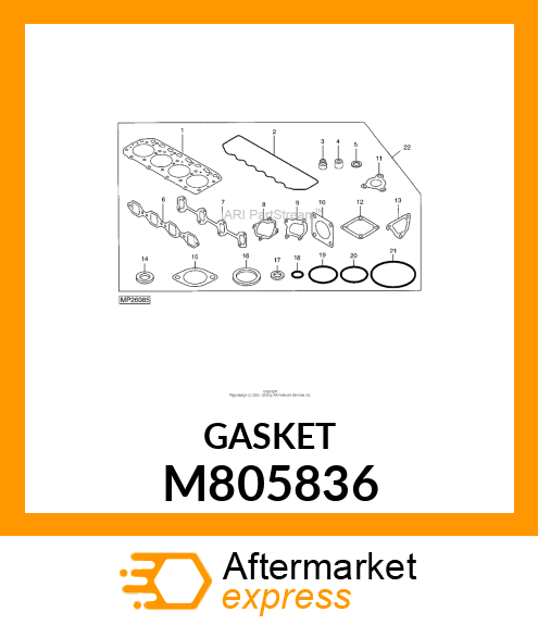 GASKET, GASKET, AIR HEATER M805836