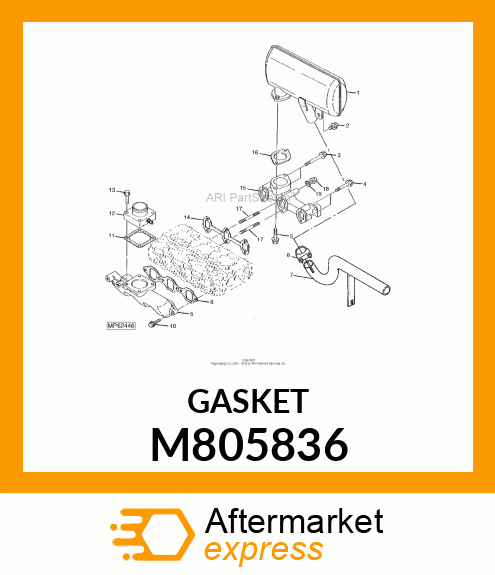 GASKET, GASKET, AIR HEATER M805836