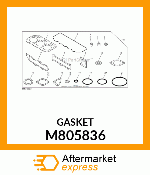 GASKET, GASKET, AIR HEATER M805836