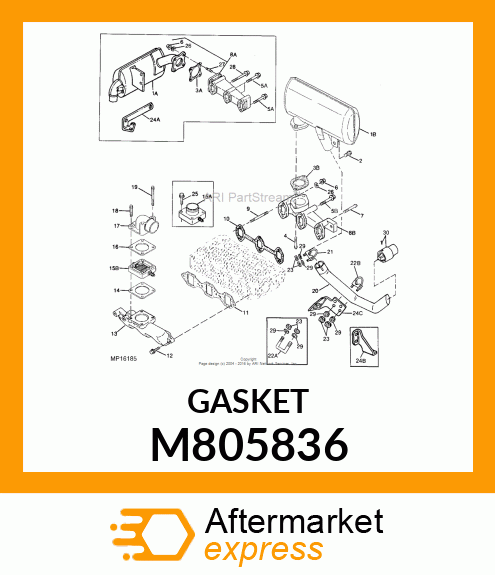 GASKET, GASKET, AIR HEATER M805836