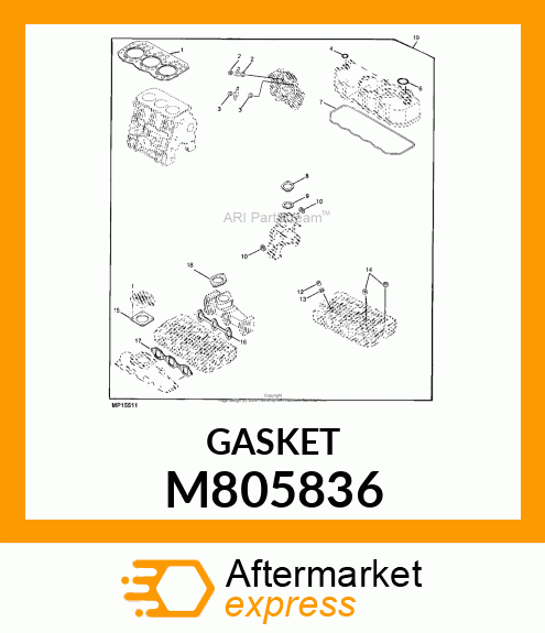 GASKET, GASKET, AIR HEATER M805836