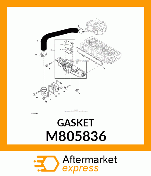 GASKET, GASKET, AIR HEATER M805836