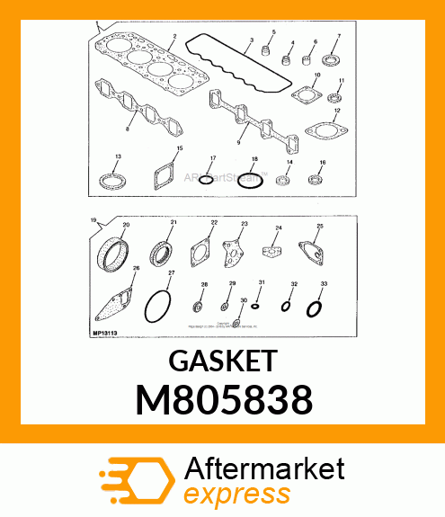 GASKET, GASKET, MUFFLER M805838