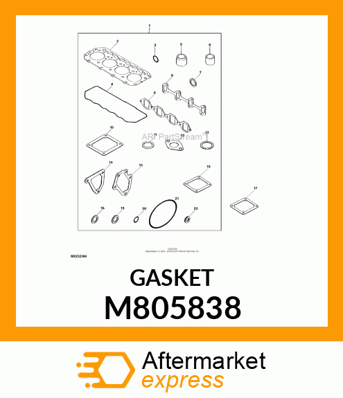 GASKET, GASKET, MUFFLER M805838