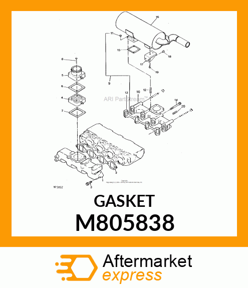 GASKET, GASKET, MUFFLER M805838