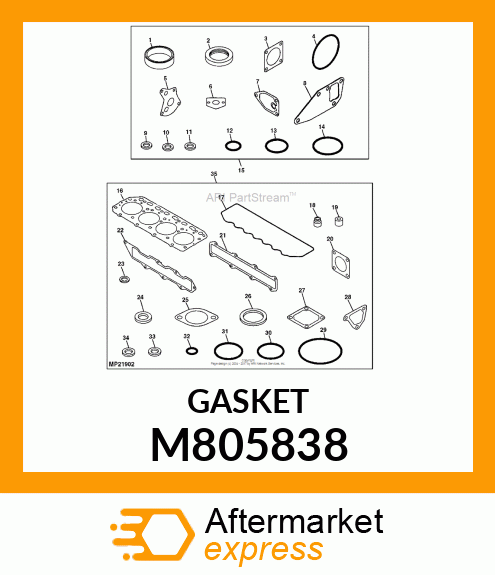 GASKET, GASKET, MUFFLER M805838