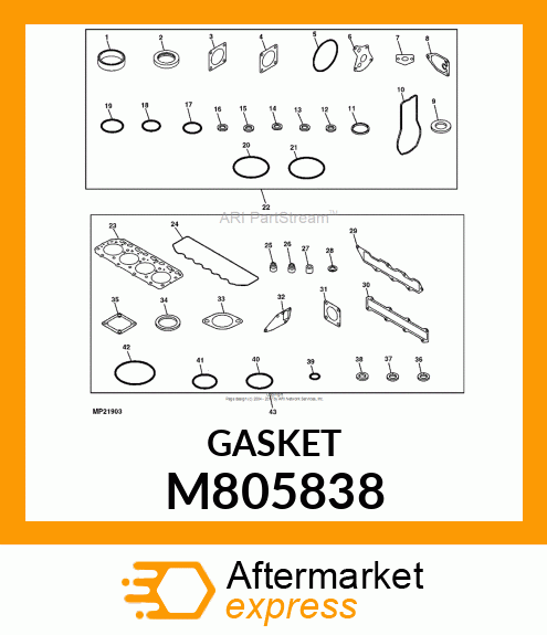 GASKET, GASKET, MUFFLER M805838