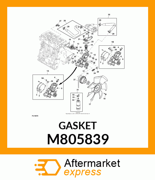 GASKET, C.W. PUMP M805839