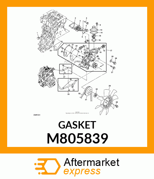 GASKET, C.W. PUMP M805839