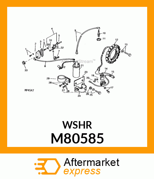 Washer - COIL BRACKET WASHER (Part is Obsolete) M80585