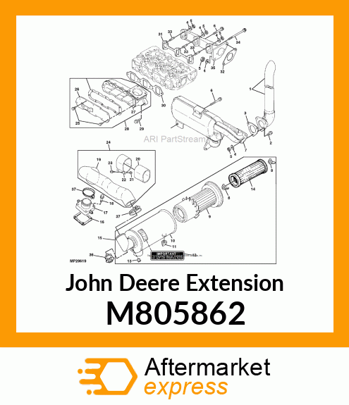 EXTENSION, EXHAUST M805862