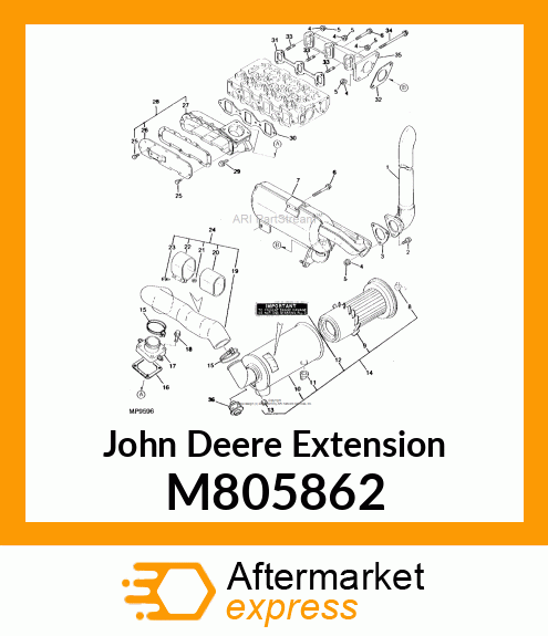 EXTENSION, EXHAUST M805862