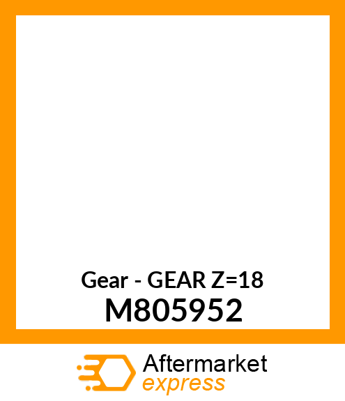 Gear - GEAR Z=18 M805952